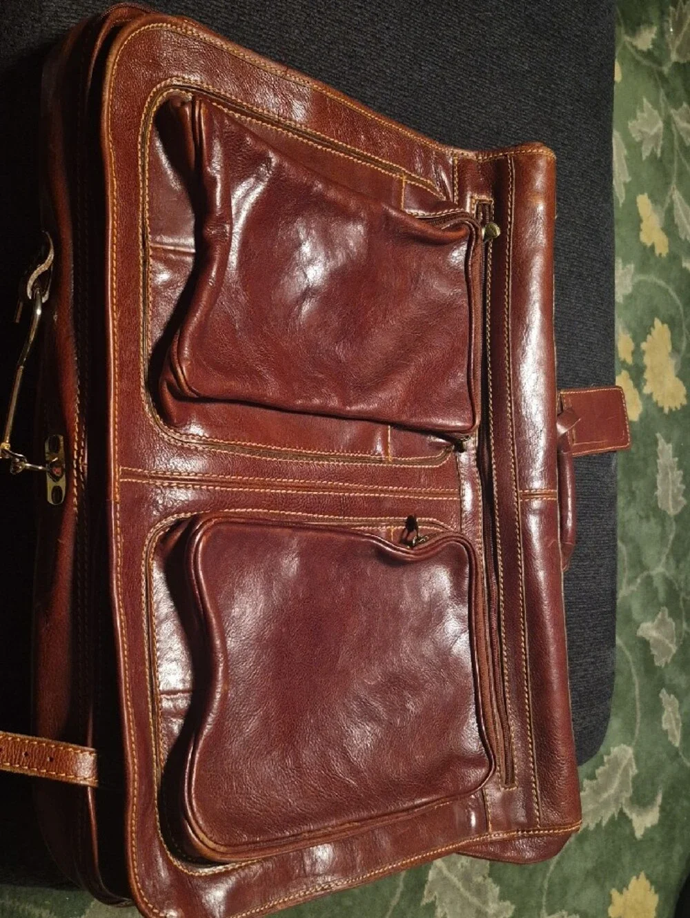 Men’s Leather Briefcase in Rich Brown
